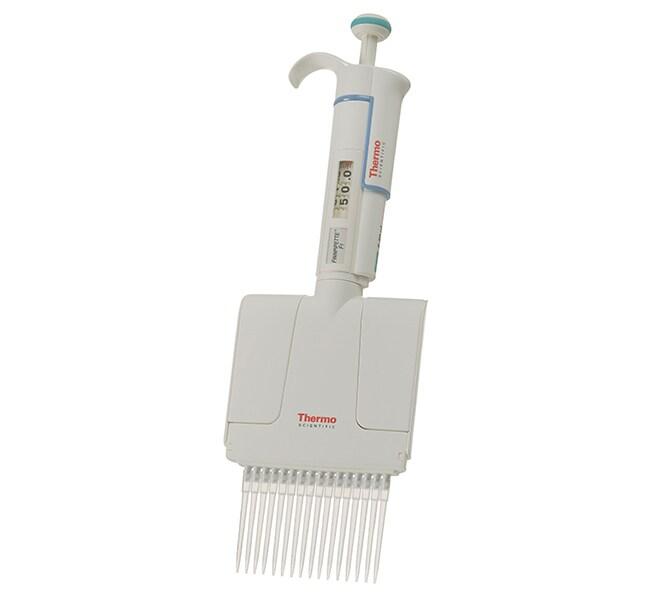 Finnpipette™ F1 Multichannel Pipette, 16 Channels, 5 to 50 μL, Turquoise