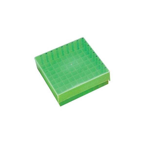 Thermo Scientific™ 81-Well Cryogenic Storage Racks with Lid, Fluorescent Green