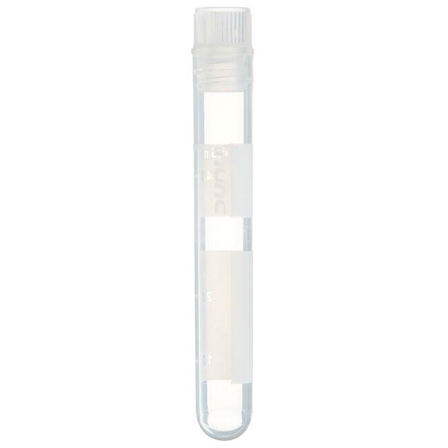 Nunc™ Biobanking and Cell Culture Cryogenic Tubes, 4.5mL, With Writing Surface, Round Bottom, Internal, Case of 1200