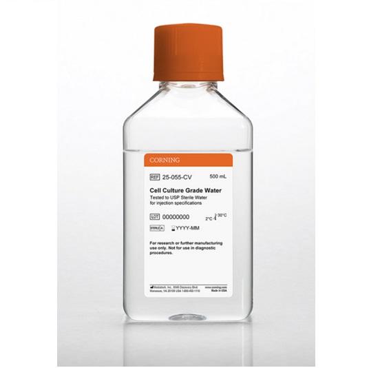 Corning® 500 mL Cell Culture Grade Water Tested to USP Sterile Water for Injection Specifications