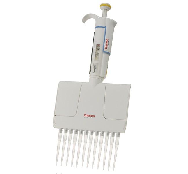 Finnpipette™ F1 Multichannel Pipettes, 12 Channels, 10 - 100 μL, Yellow