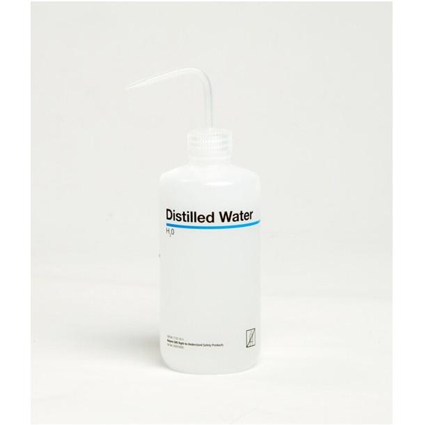 Nalgene™ Right-to-Understand Safety Wash Bottles featuring Globally Harmonized System (GHS) labeling, Distilled Water, 500 mL, Case of 24