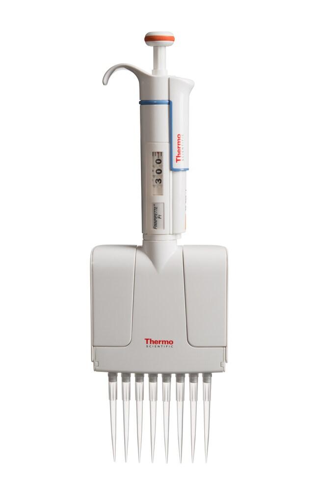 Finnpipette™ F1 Multichannel Pipettes, 8 Channels, 30 - 300 μL, Orange