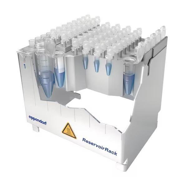 epMotion® reservoir 100 mL, large-volume container for reagent presentation on the epMotion®, can only be inserted with the Reservoir Rack; production batch testing, certified, 100 mL, PCR clean, 10 × 5 reservoirs in the bag, polypropylene (PP)