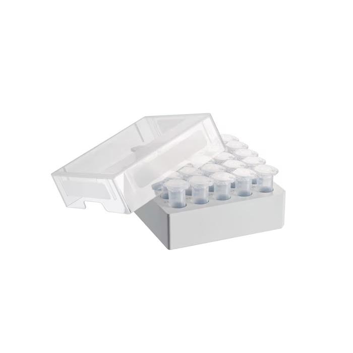 Eppendorf Storage Box 5 × 5, freezer box, for 25 tubes 15 mL, 2 pcs., height 127 mm, 5 in, polypropylene, for freezing to -86 °C, autoclavable, with lid