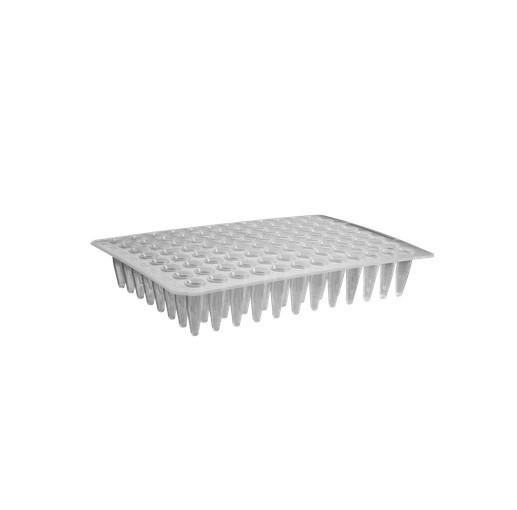 Axygen® 96-well Flat Top Polypropylene PCR Microplate, No Skirt, Clear, Nonsterile