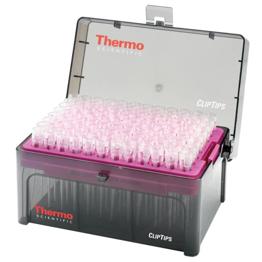 ClipTip™ Pipette Tips, 12.5 Ext, Non-filtered, Sterile, Rack, 12.5 μL, Pink